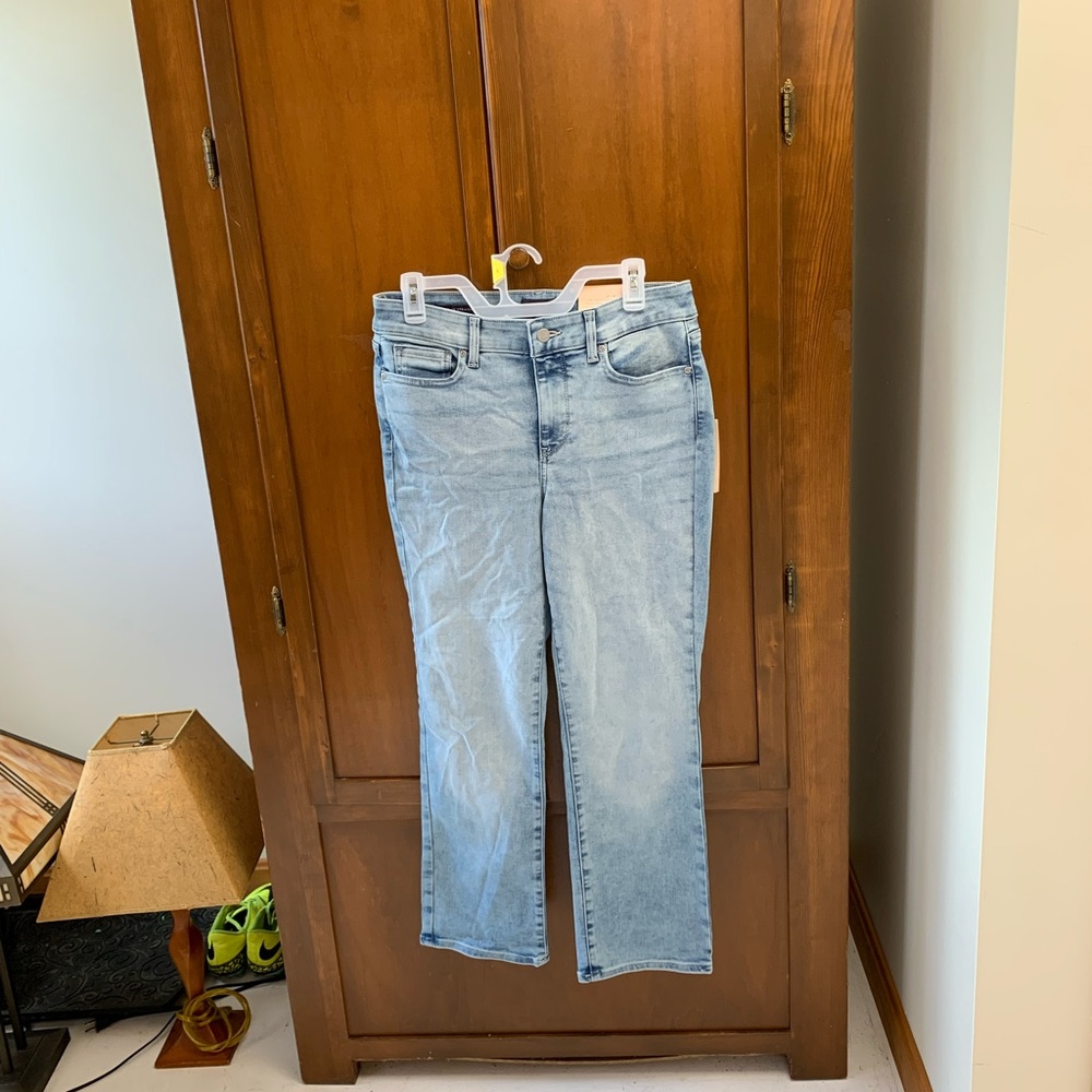 NYDJ Marilyn straight ankle denim jean lift tuck technology size 10 NEWslimming